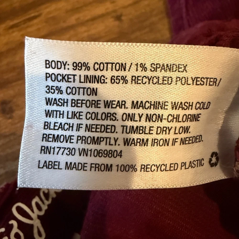 Cat & Jack Toddler Girl Skinny Burgundy FALL Corduroy Pants Size 2T